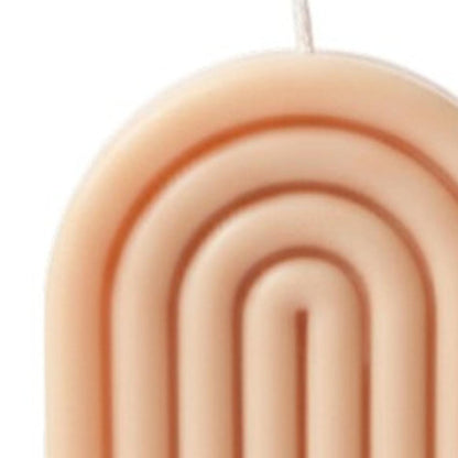 3" Peach Vanilla Scented Candle Round Pillar HomeRoots