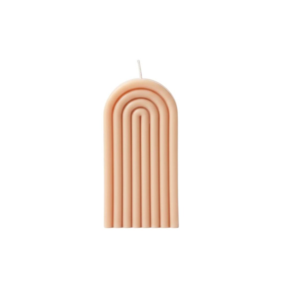 3" Peach Love Scented Candle Round Pillar — view 1