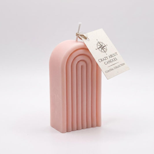 3" Dusty Rose Unscented Candle Round Pillar HomeRoots