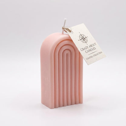3" Dusty Rose Love Scented Candle Round Pillar HomeRoots