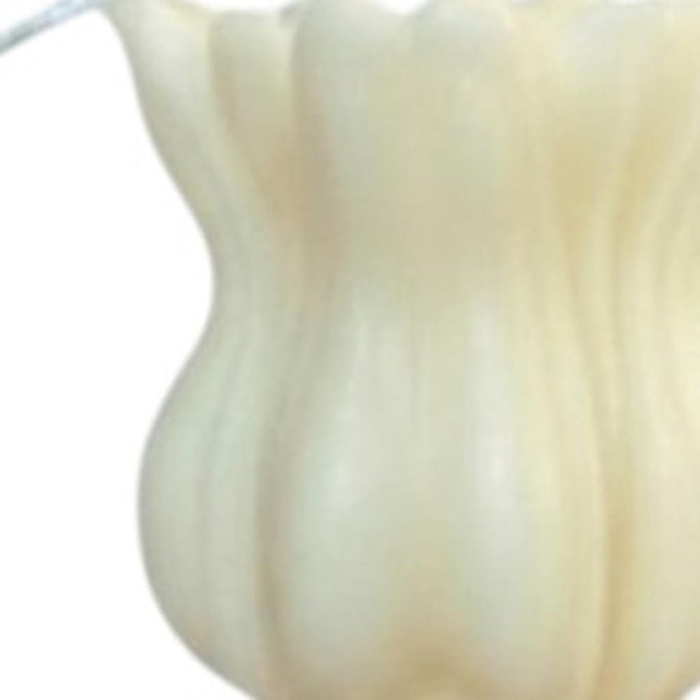 5" Ivory Rose Petals Scented Dimensional Flower Candle Round Novelty HomeRoots