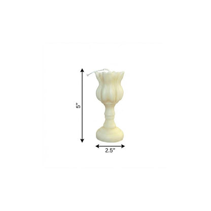 5" Ivory Rose Petals Scented Dimensional Flower Candle Round Novelty HomeRoots