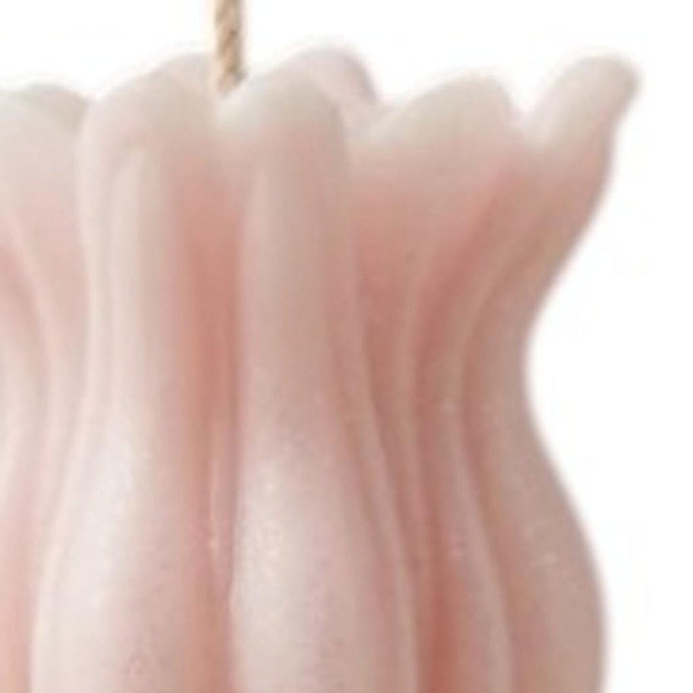 5" Pink Rose Petals Scented Dimensional Flower Candle HomeRoots