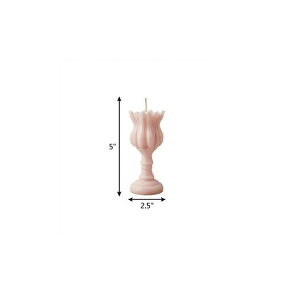 5" Pink Rose Petals Scented Dimensional Flower Candle HomeRoots
