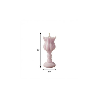 5" Orchid Rose Petals Scented Dimensional Flower Candle Round Novelty HomeRoots