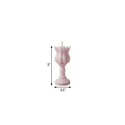 5" Orchid Rose Petals Scented Dimensional Flower Candle Round Novelty HomeRoots