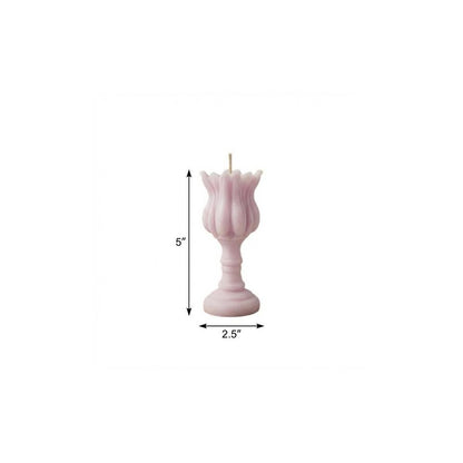 5" Orchid Rose Petals Scented Dimensional Flower Candle Round Novelty HomeRoots