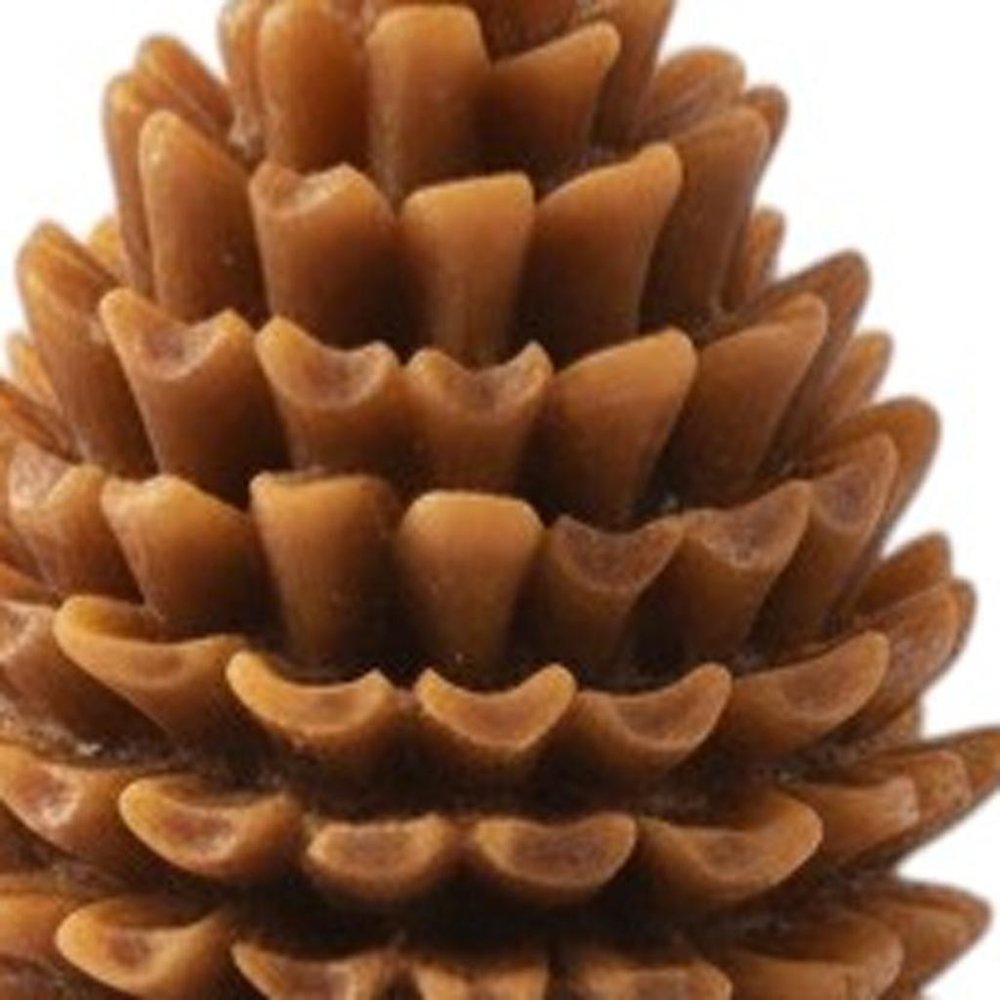 3" Brown Autumn Harvest Scented Dimensional Pinecone Candle — view 2