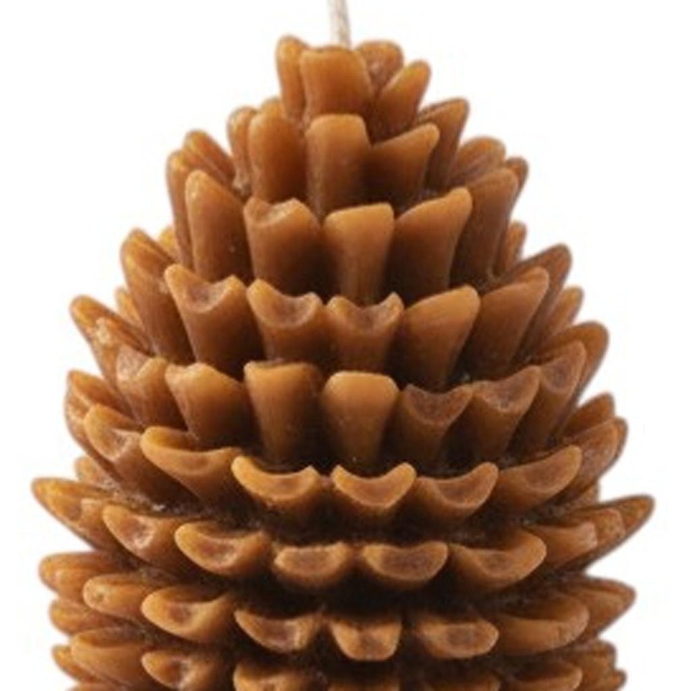 3" Brown Autumn Harvest Scented Dimensional Pinecone Candle — view 3