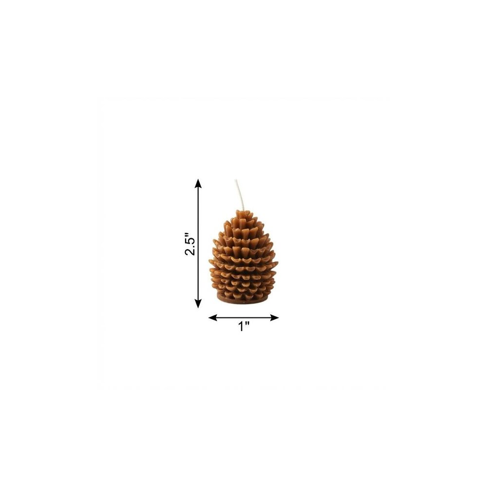 3" Brown Autumn Harvest Scented Dimensional Pinecone Candle — view 13