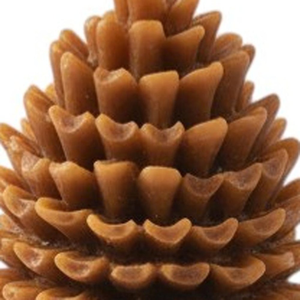 3" Brown Unscented Dimensional Pinecone Candle — view 2