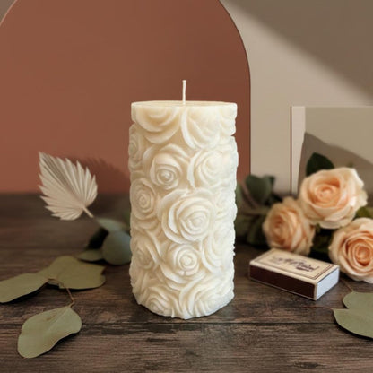 2" Ivory Day at the Spa Scented Candle Cylinder Pillar