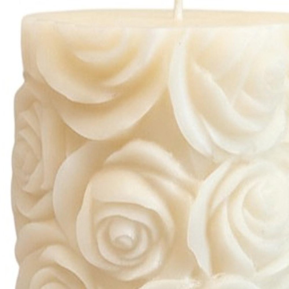 2" Ivory Day at the Spa Scented Candle Cylinder Pillar — view 2