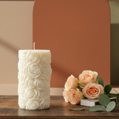 2" Ivory Day at the Spa Scented Candle Cylinder Pillar