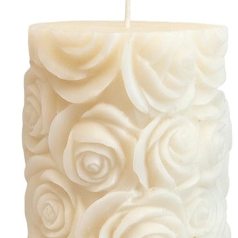 2" Ivory Day at the Spa Scented Candle Cylinder Pillar — view 10