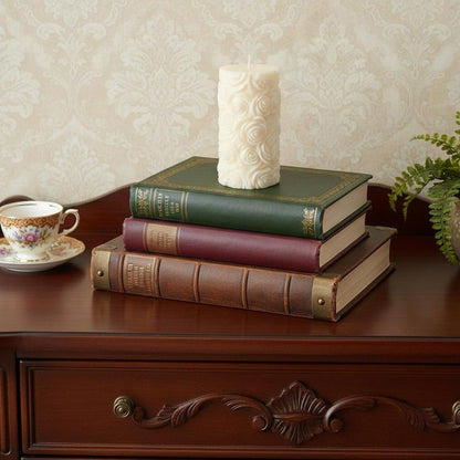 2" Ivory Day at the Spa Scented Candle Cylinder Pillar
