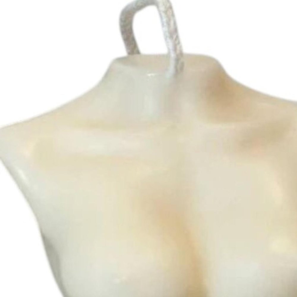4" Ivory Unscented Dimensional Female Form Candle — view 2