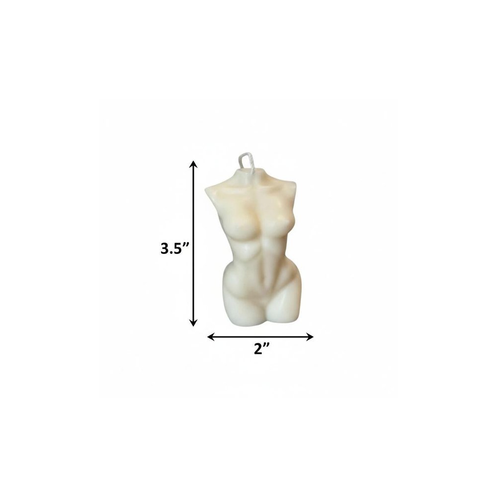 4" Ivory Unscented Dimensional Female Form Candle — view 4