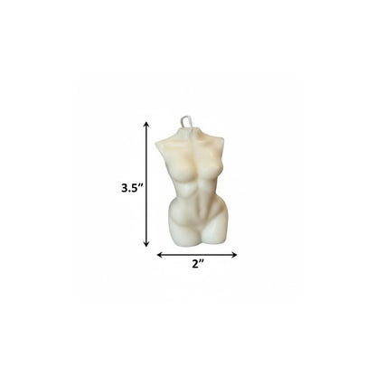 4" Ivory Unscented Dimensional Female Form Candle
