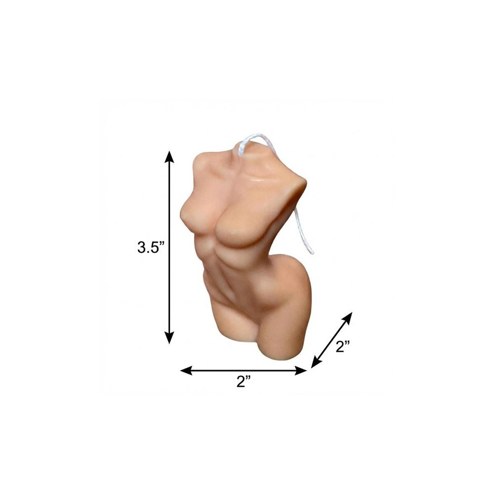 4" Natural Unscented Dimensional Female Form Candle — view 5