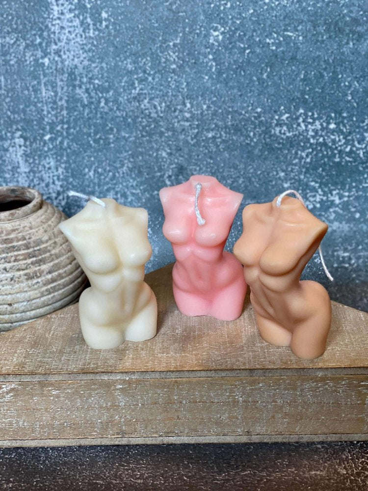 4" Natural Black Ice Scented Dimensional Female Form Candle — view 12