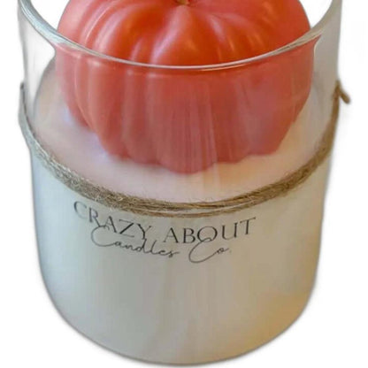 3" Pink Autumn Harvest Scented Mini Pumpkin Candle In Clear Glass Jar HomeRoots