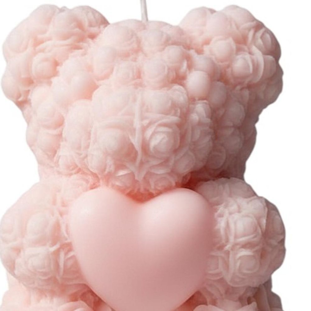 4" Pink Love Spell Scented Dimensional Teddy Bear Candle — view 38