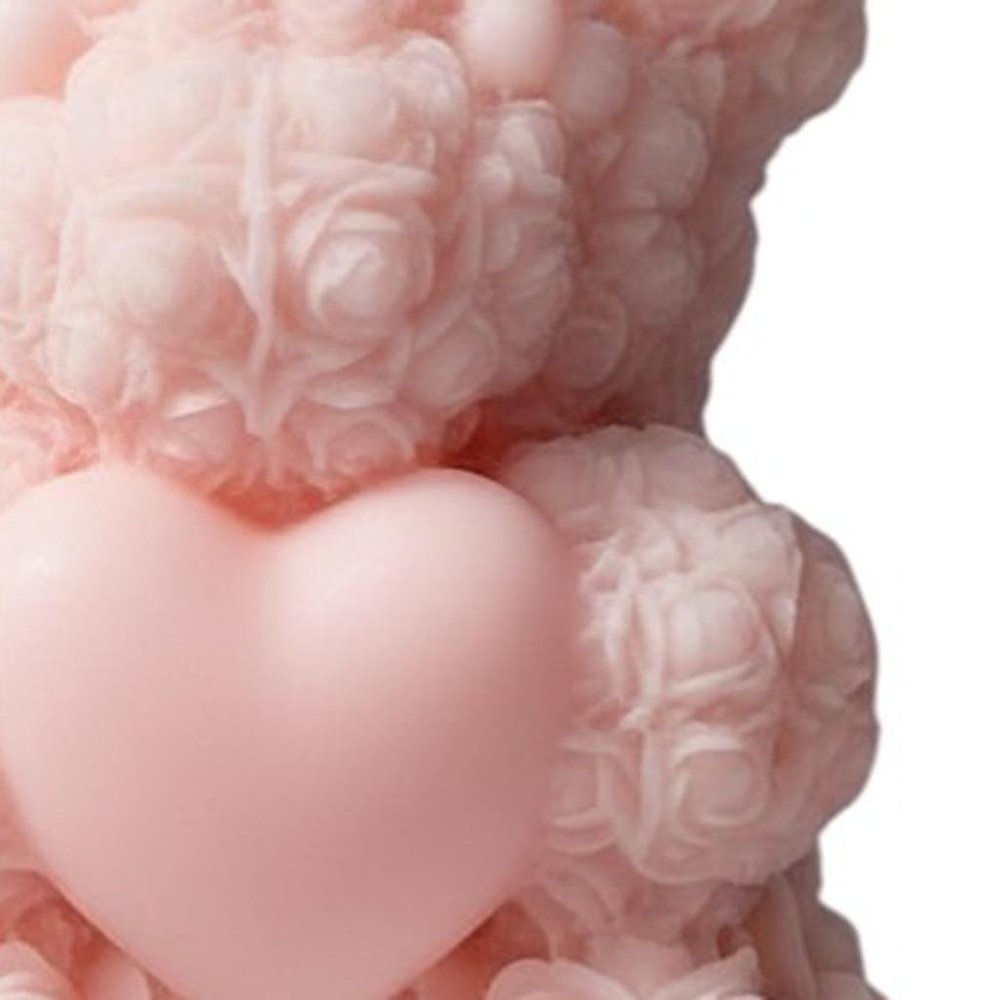 4" Pink Love Spell Scented Dimensional Teddy Bear Candle