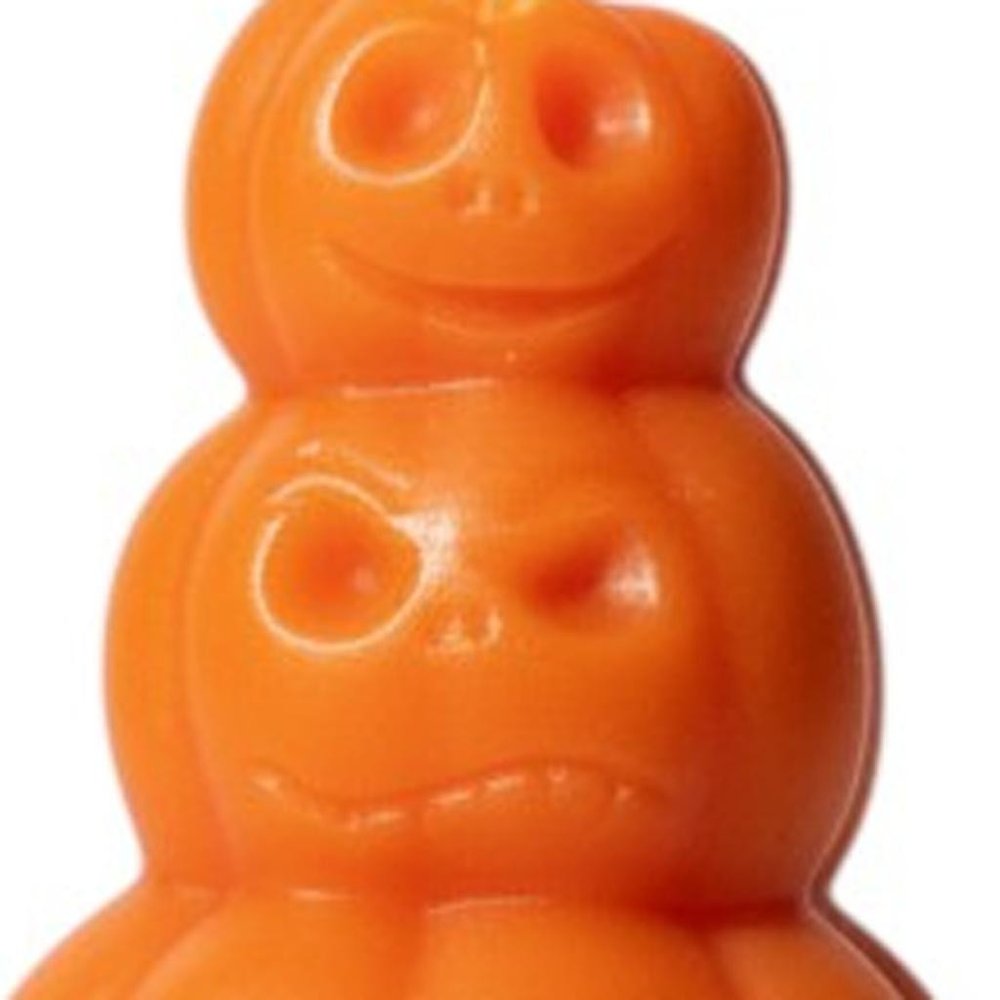 3" Orange Pumpkin And Apple Scented Dimensional Pumpkin Trio Soy Wax Candle — view 14
