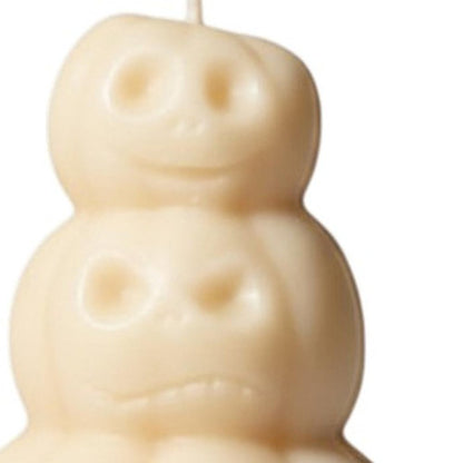 3" Ivory Pumpkin And Apple Scented Dimensional Pumpkin Trio Soy Wax Candle HomeRoots