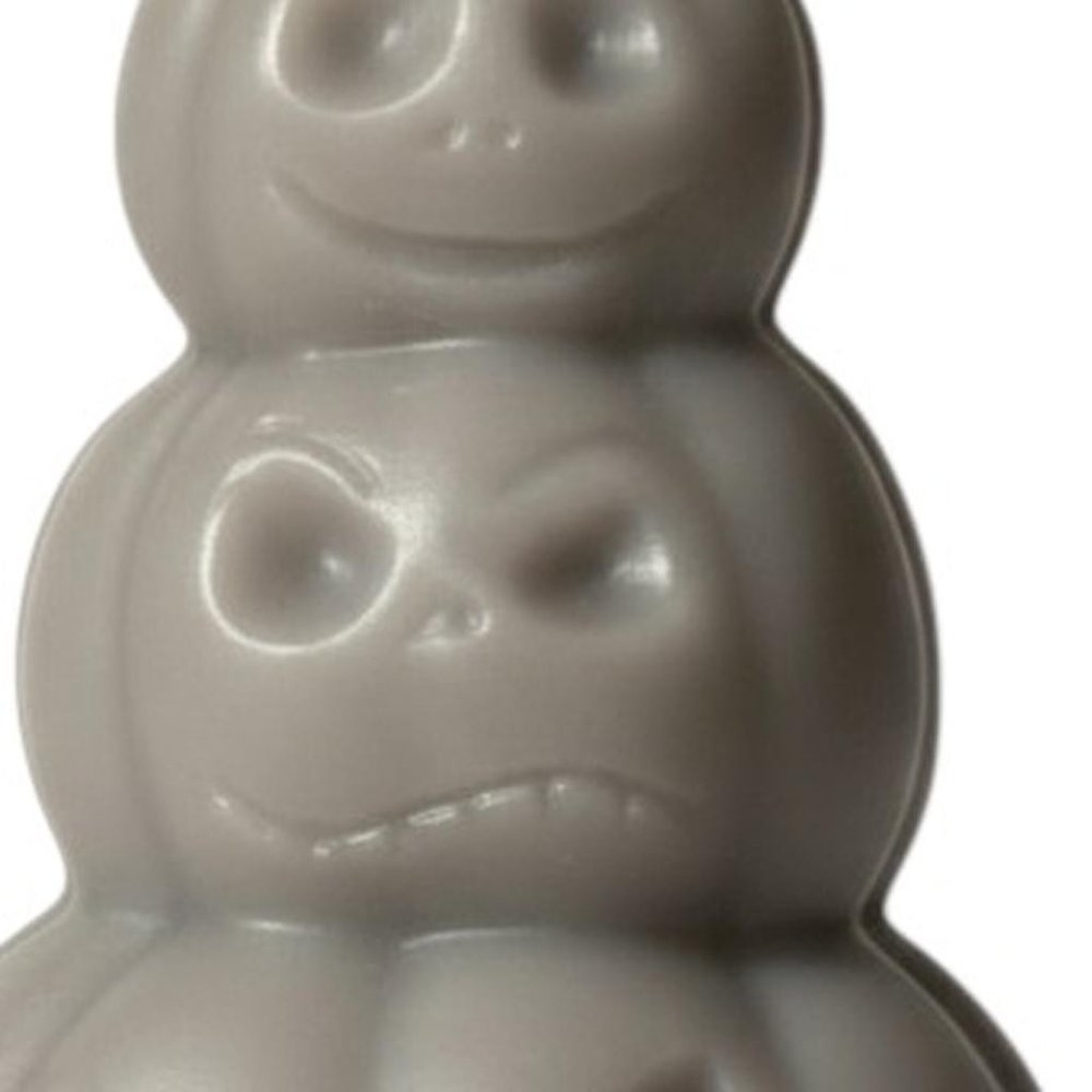 3" Gray Pumpkin And Apple Scented Dimensional Pumpkin Trio Soy Wax Candle HomeRoots