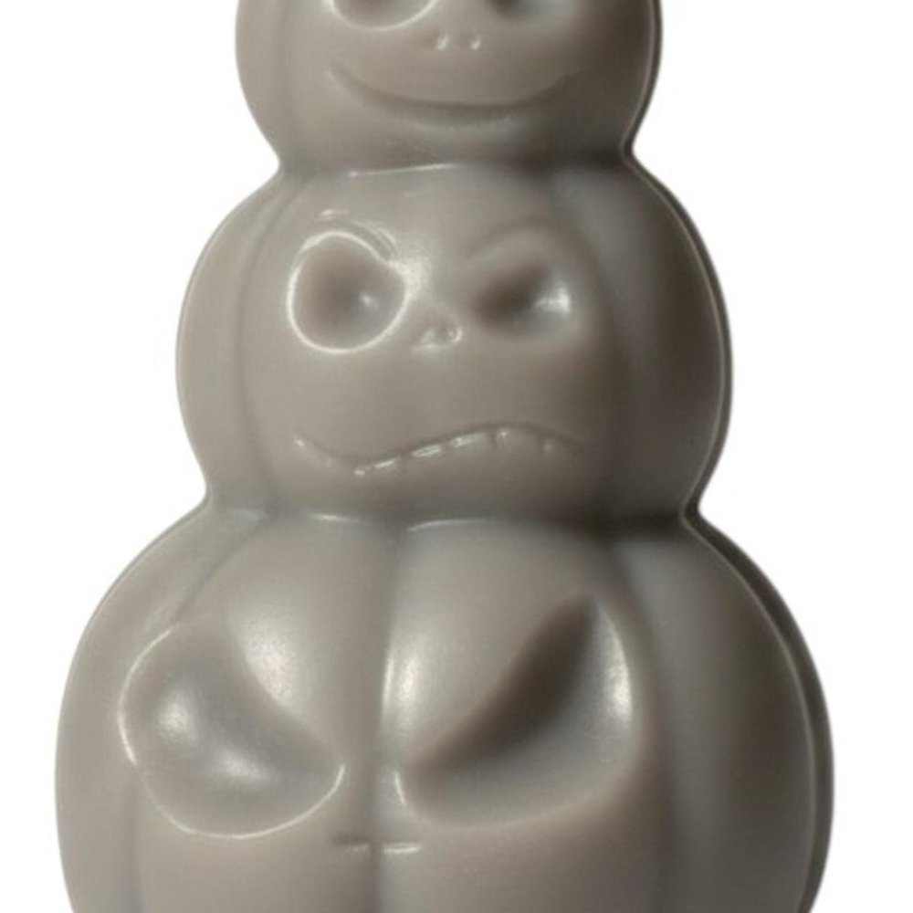 3" Gray Pumpkin And Apple Scented Dimensional Pumpkin Trio Soy Wax Candle — view 10