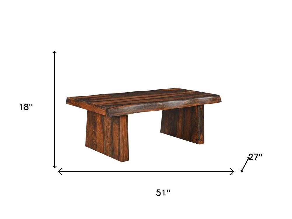 Set of Three Brown Solid Wood Sled Furniture Set — view 9