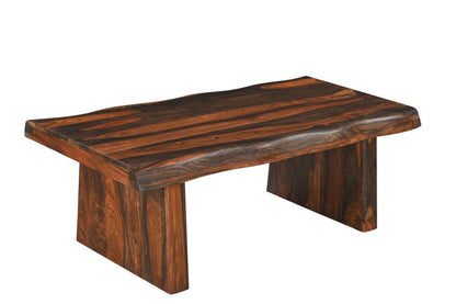 Set of Three Brown Solid Wood Sled Furniture Set