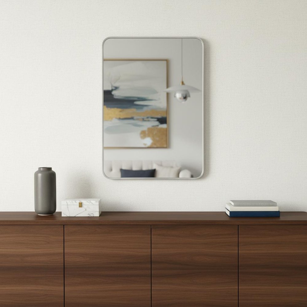 36" Silver Aluminum Framed Accent Mirror — view 6