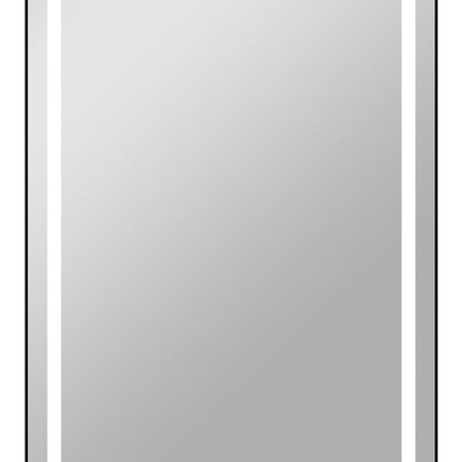 64" Black Aluminum Lighted Framed Full Length Mirror