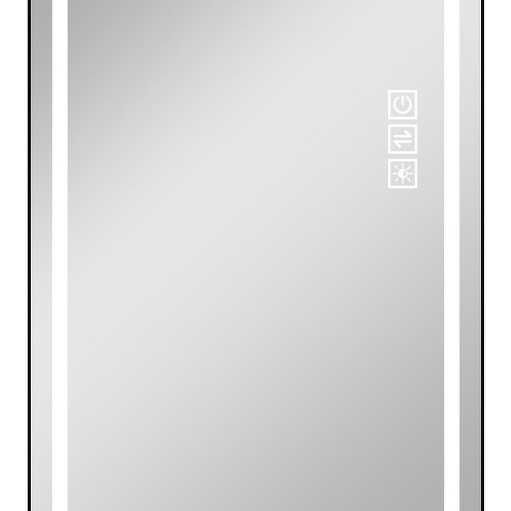64" Black Aluminum Lighted Framed Full Length Mirror — view 5