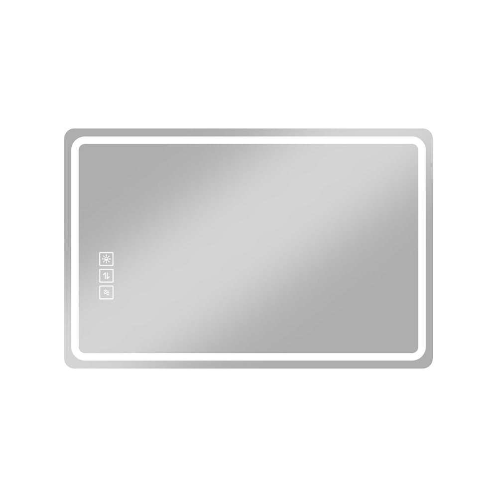 32" Silver Lighted Frameless Anti Fog Bathroom Vanity Mirror — view 1