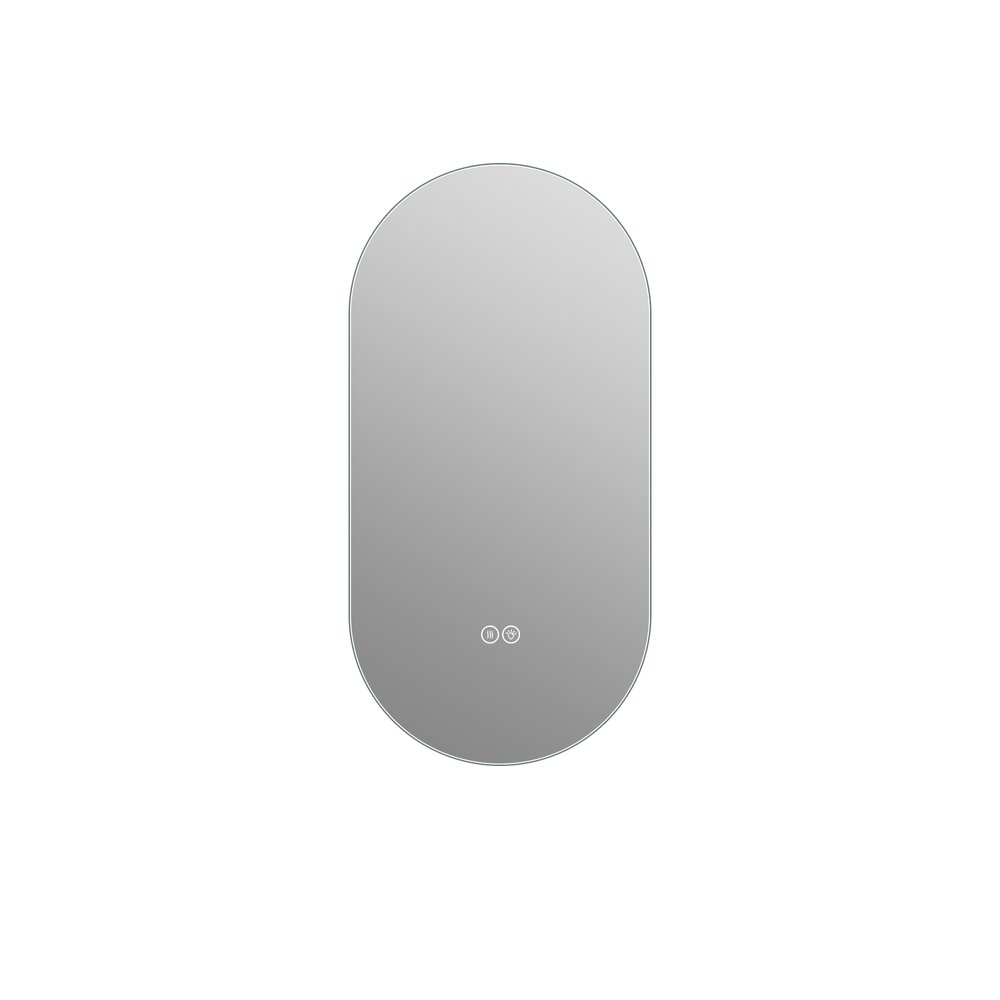 48" Oval Lighted Frameless Anti Fog Bathroom Vanity Mirror — view 1