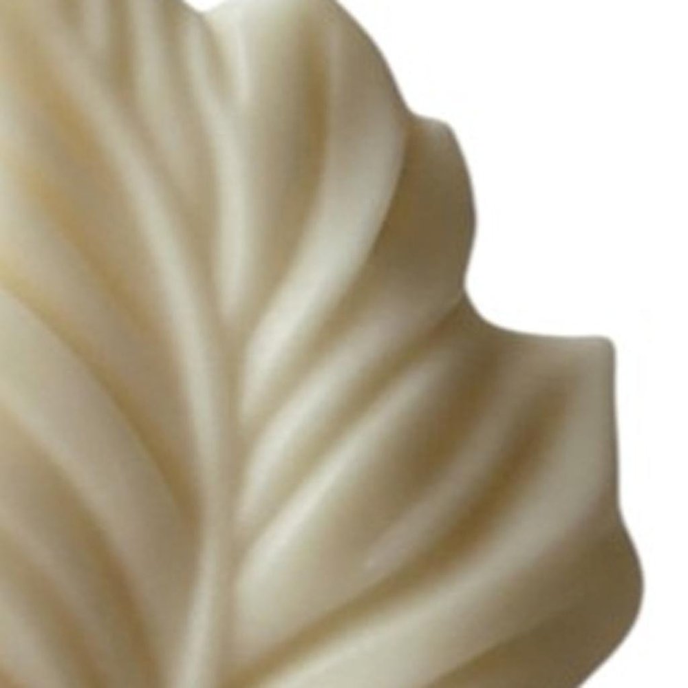 6" Ivory Unscented Dimensional Feather Candle Novelty Novelty — view 2