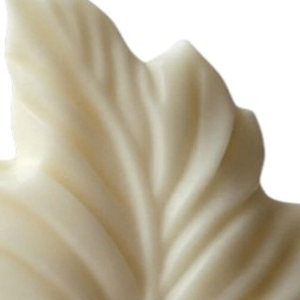 6" Ivory Honeysuckle Scented Dimensional Feather Candle Novelty Novelty