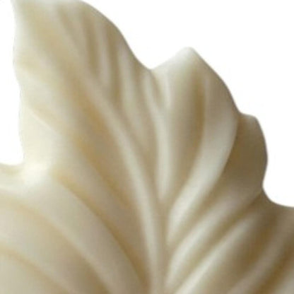 6" Ivory Honeysuckle Scented Dimensional Feather Candle Novelty Novelty