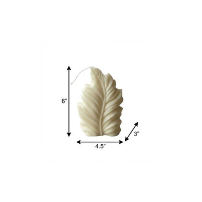 6" Ivory Honeysuckle Scented Dimensional Feather Candle Novelty Novelty