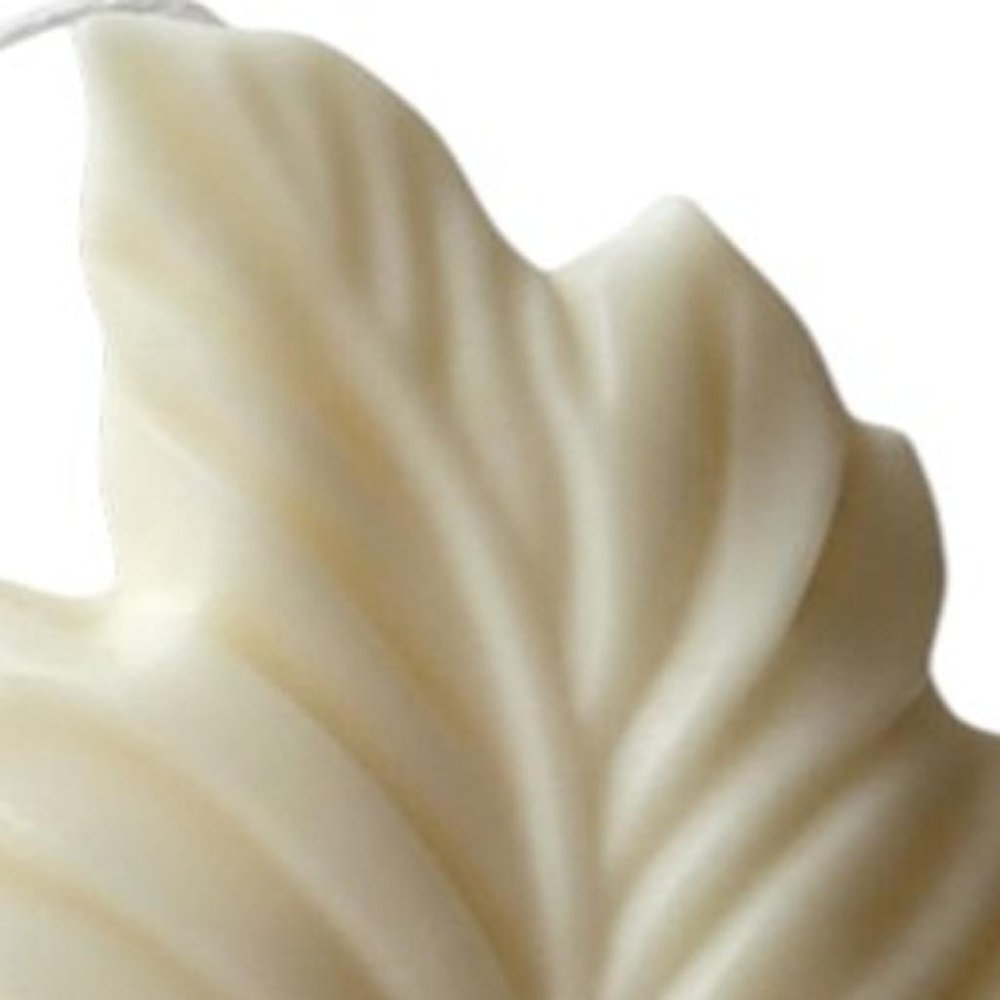 6" Ivory Honeysuckle Scented Dimensional Feather Candle Novelty Novelty — view 7