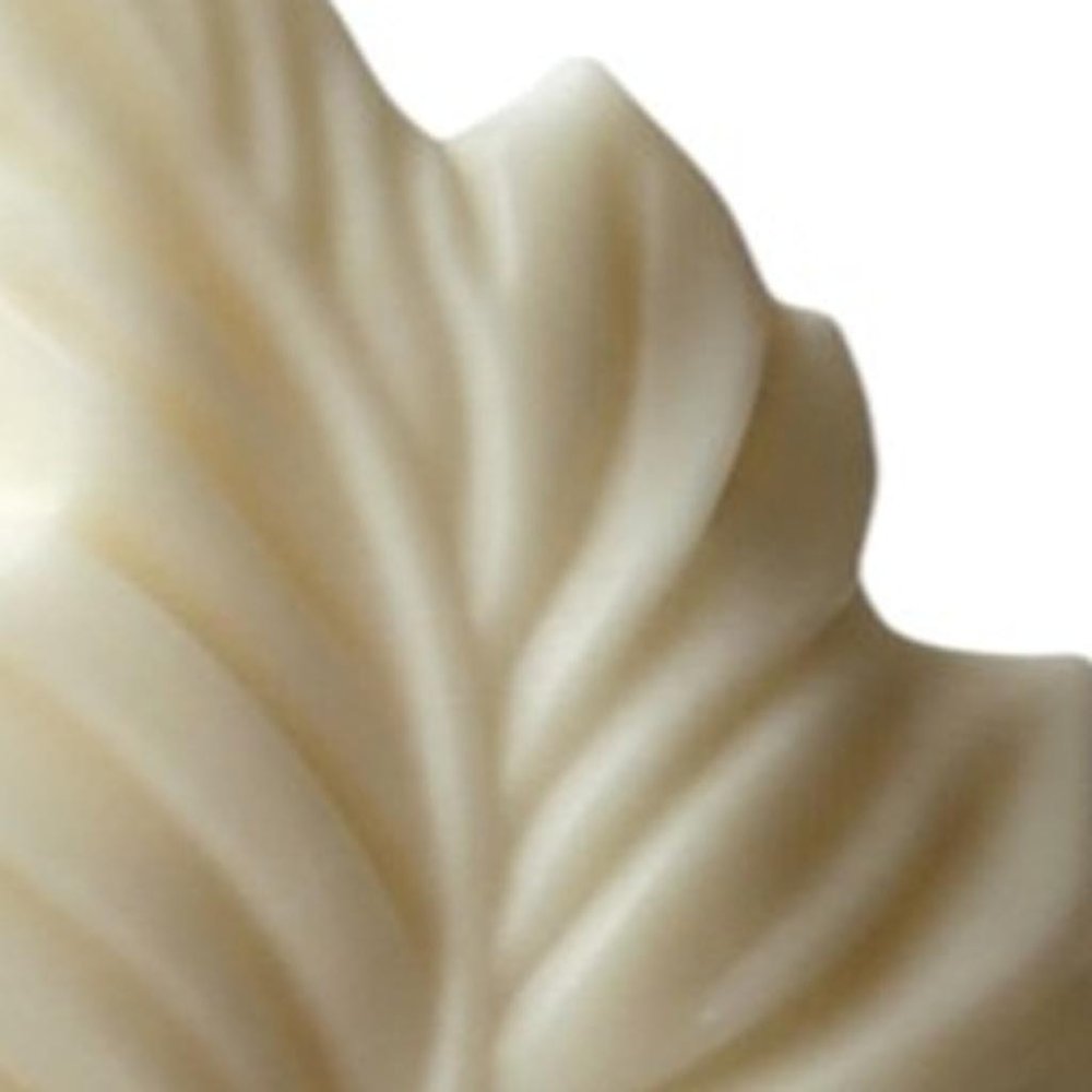 6" Ivory Honeysuckle Scented Dimensional Feather Candle Novelty Novelty