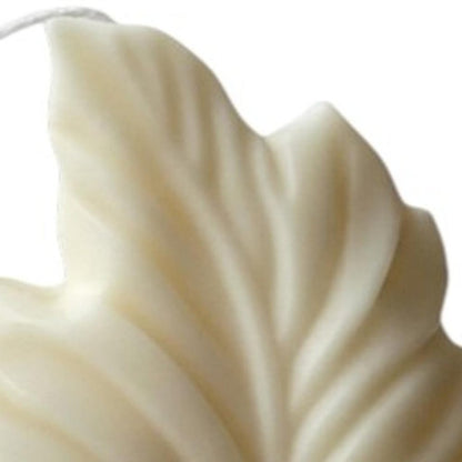 6" Ivory Honeysuckle Scented Dimensional Feather Candle Novelty Novelty