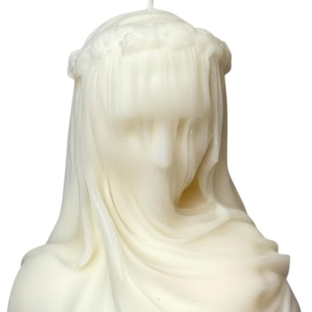 6" Ivory Black Ice Scented Dimensional Lady Candle Novelty Novelty