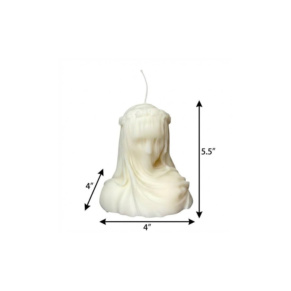 6" Ivory Vanilla Scented Dimensional Lady Candle Novelty Novelty HomeRoots