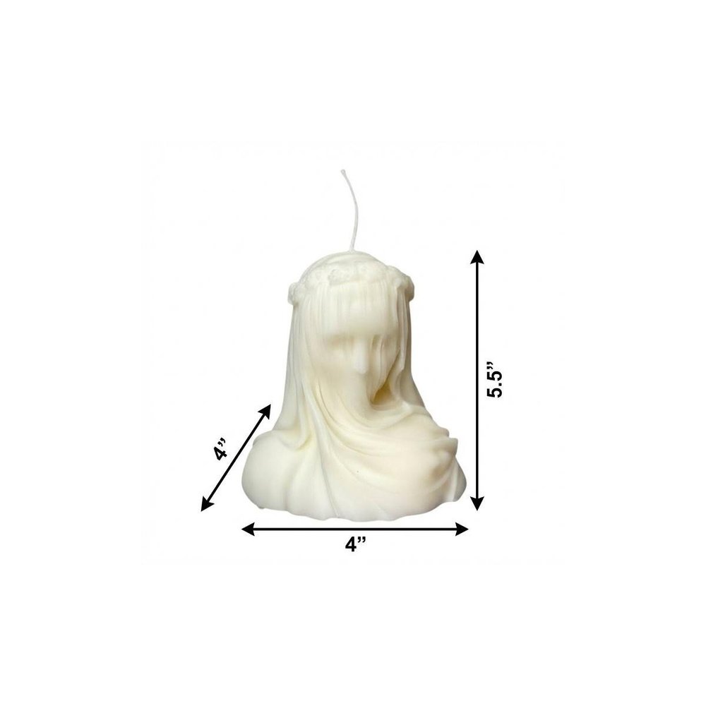 6" Ivory Vanilla Scented Dimensional Lady Candle Novelty Novelty HomeRoots