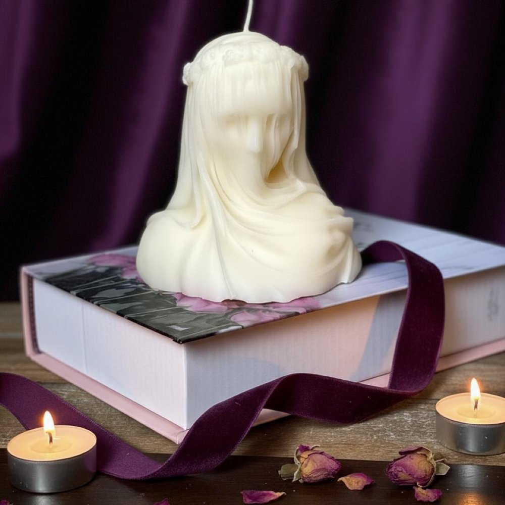 6" Ivory Unscented Dimensional Lady Candle Novelty Novelty